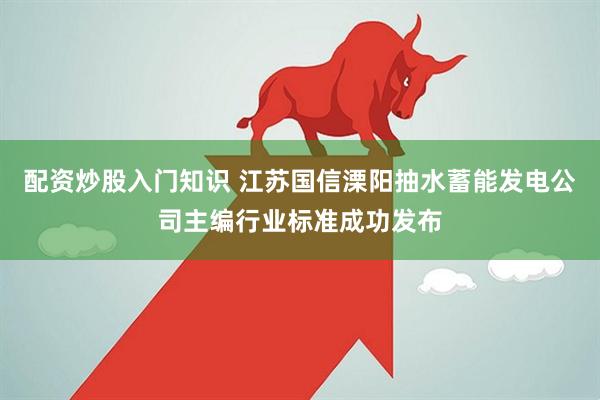 配资炒股入门知识 江苏国信溧阳抽水蓄能发电公司主编行业标准成功发布