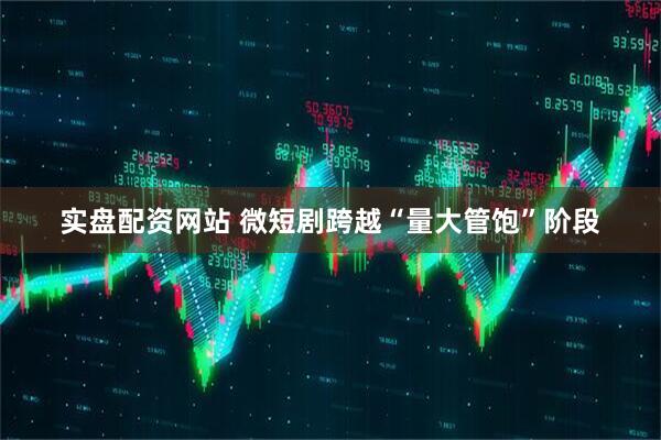 实盘配资网站 微短剧跨越“量大管饱”阶段